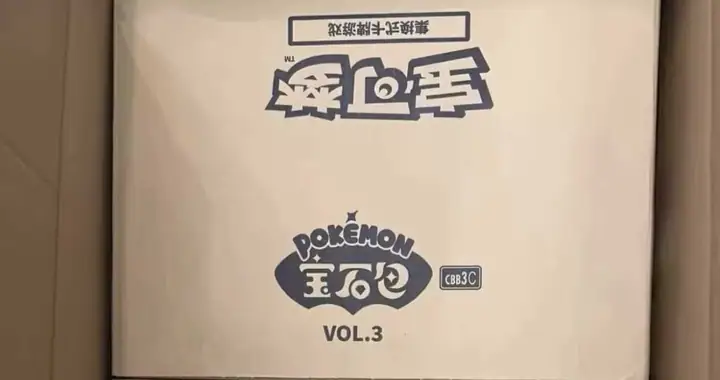 Brown Gem Pack Vol.3 cardboard carton panel with printed VOL.3 and CBB3C packaging marks